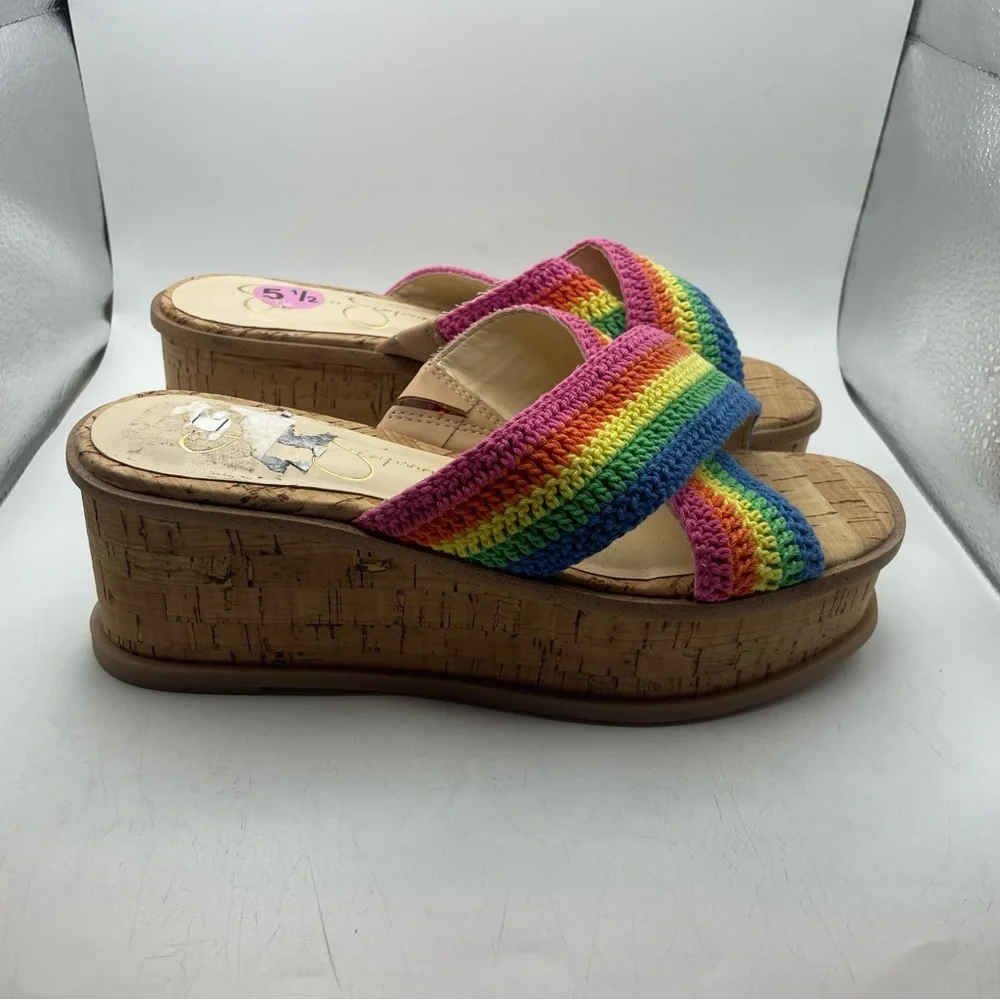 Jessica Simpson women’s cork Platform Sandals size 5.5